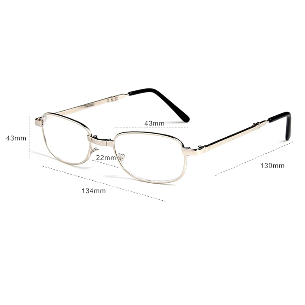 

Hot Foldable Clear Men Women Reading Glasses Grid Case with Belt Clip Presbyopic +1.0+1.5+2.0+2.5+3.0+3.5 +4.0