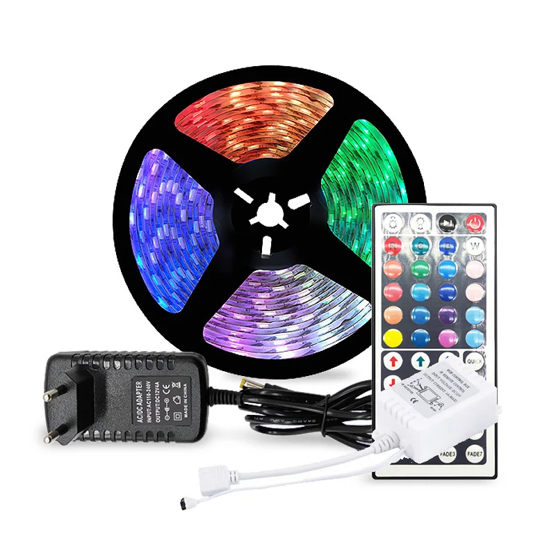 Светодиодные ленты светильник гибкий диода лента DC 12V 5M SMD 5050 RGB Водонепроницаемый
