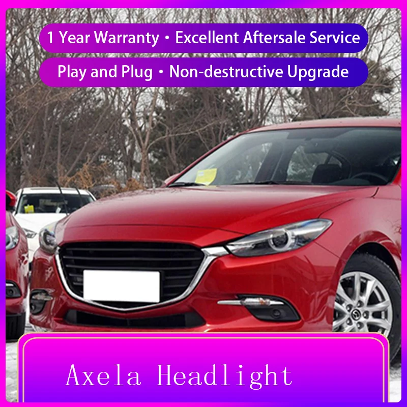 

Car Accessories Head Lamp For Car 2017-2019 Mazda 3 Axela Headlights Fog Lights Daytime Running Lights DRL H7 LED