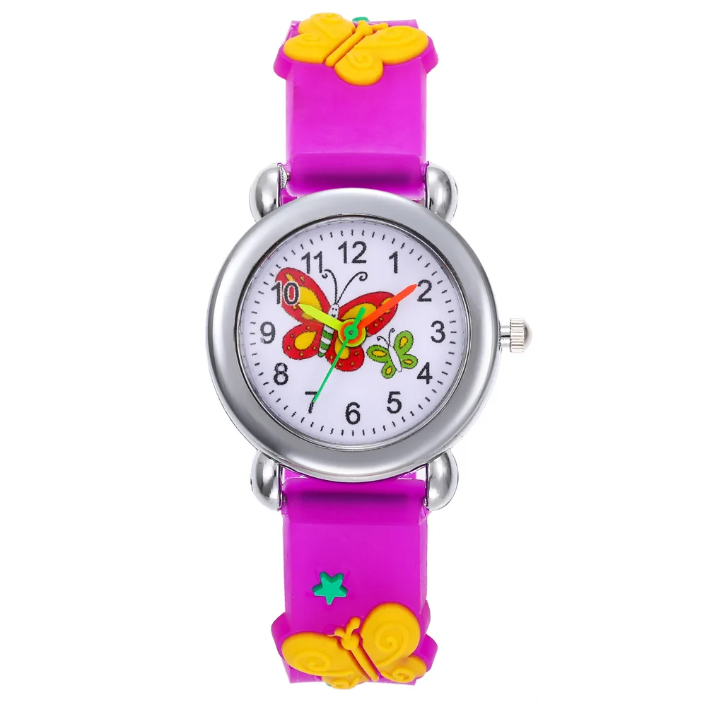 Повседневные кварцевые наручные часы подарок для девочек модные Мультяшные