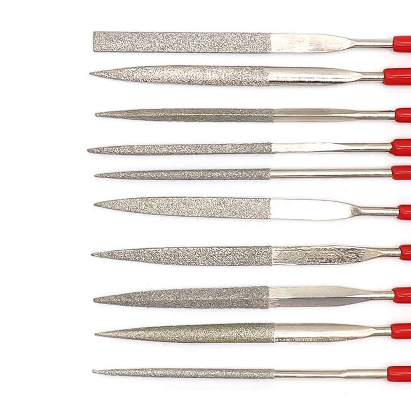 

Набор мини-пилок для игл, комплект из 10 шлифовальных инструментов с гальваническим покрытием, для работ по дереву