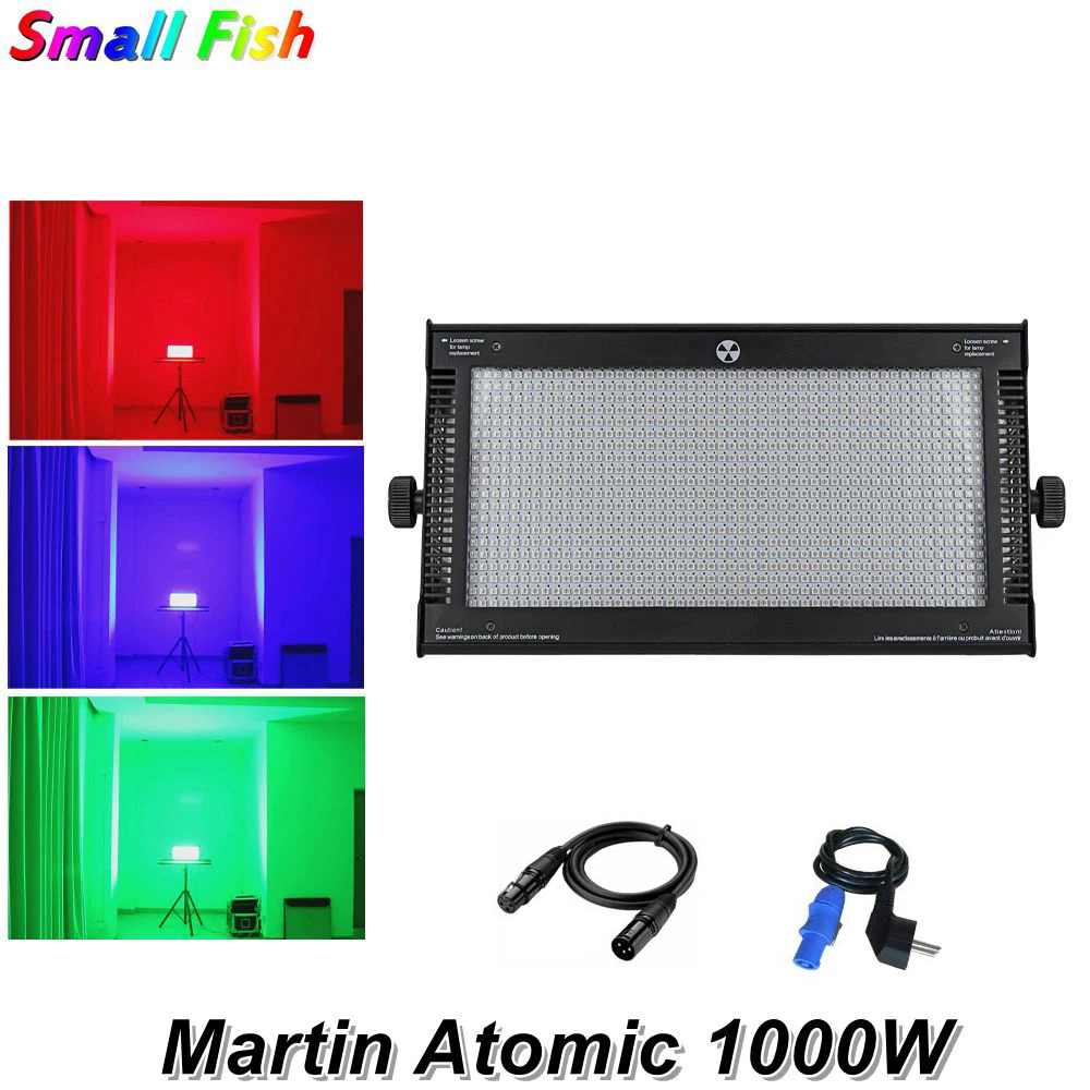 Martin Atomic 1000 Вт стробоскоп DMX супер яркий RGB 3в1 Вспышка светодиодная музыка Dj
