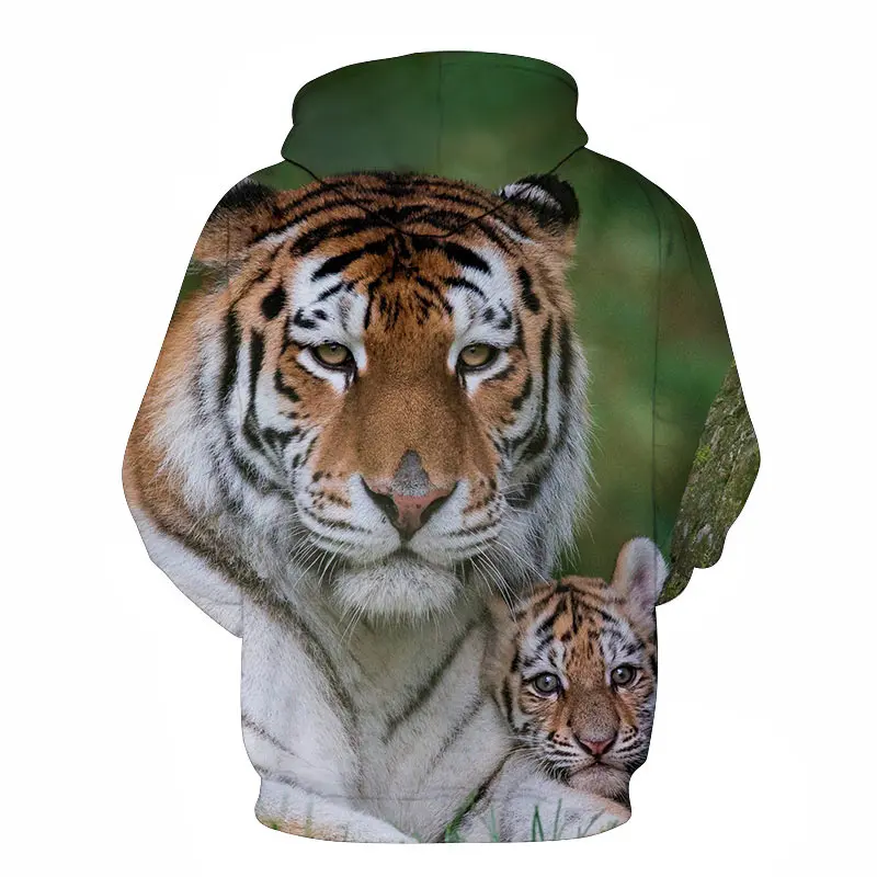 

Fashion Brand Autumn Men Tiger Animal 3D Printed Hooded Hoodies Men / Women's Tiger Design Sweatshirts 3D Harajuku Hoody S-6XL