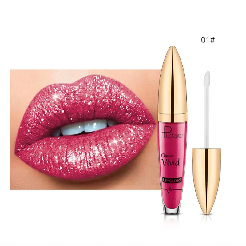 Glitter Lip Gloss A Lèvres Tint Glaze Pink Lipstick Lipgloss Balsamos Labiales Błyszczyk Do Ust Tinta Brillo De Labios Korean