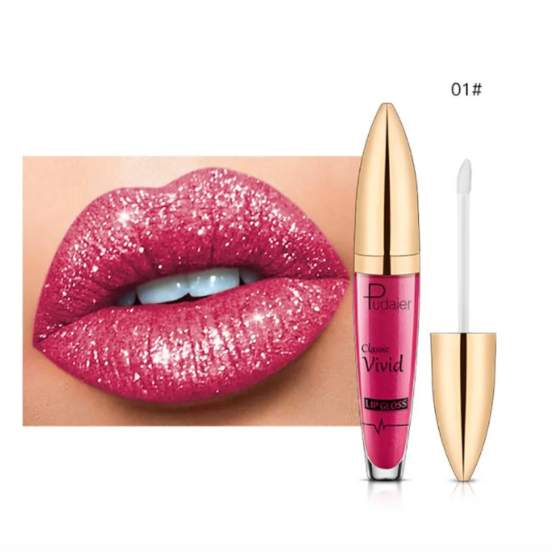 

Glitter Lip Gloss A Lèvres Tint Glaze Pink Lipstick Lipgloss Balsamos Labiales Błyszczyk Do Ust Tinta Brillo De Labios Korean