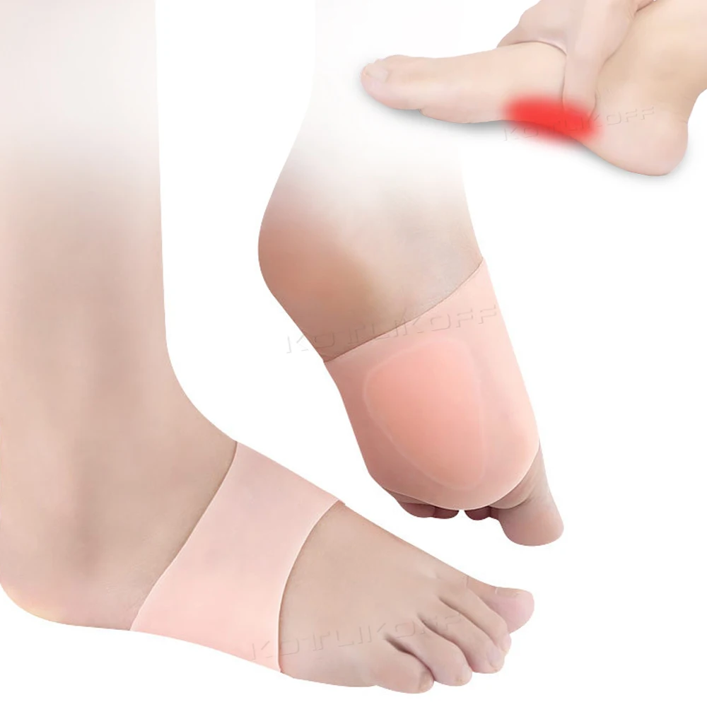 Silicone Gel Arch Support Soft Insoles Pad Pain Relief Plantar Fasciitis Ergonomic Massage Protection Flat Feet Orthotic Bandage