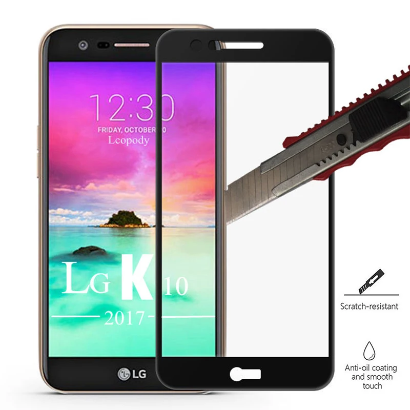 Для LG K10 2017 закаленное Стекло Экран протектор для G6 G7 Thinq полное покрытие чехол