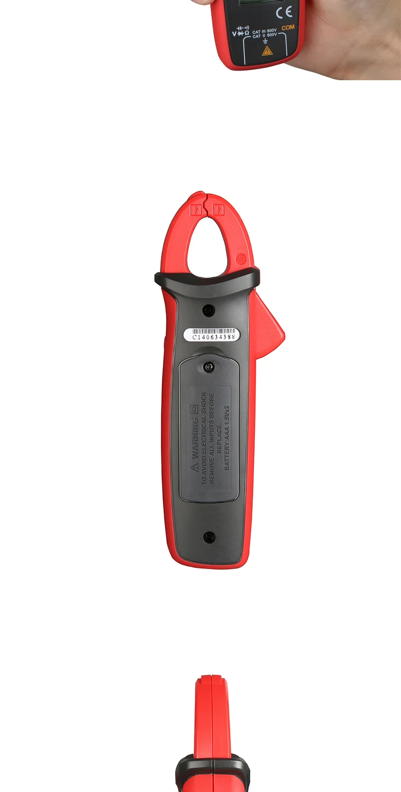 Миниатюрные клещи UNI-T UT211B AC / DC 60A; Амперметр True RMS, V.F.C./NCV/ Тест сопротивления / емкости, подсветка ЖК-дисплея