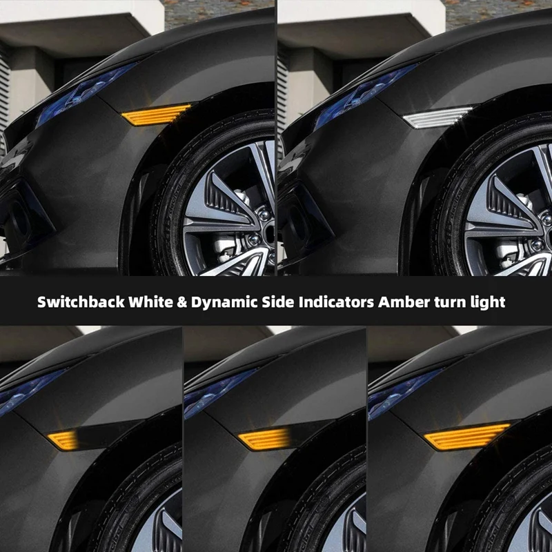 2 шт. горки белый и желтый светодиодный переднее крыло Боковой габаритный фонарь