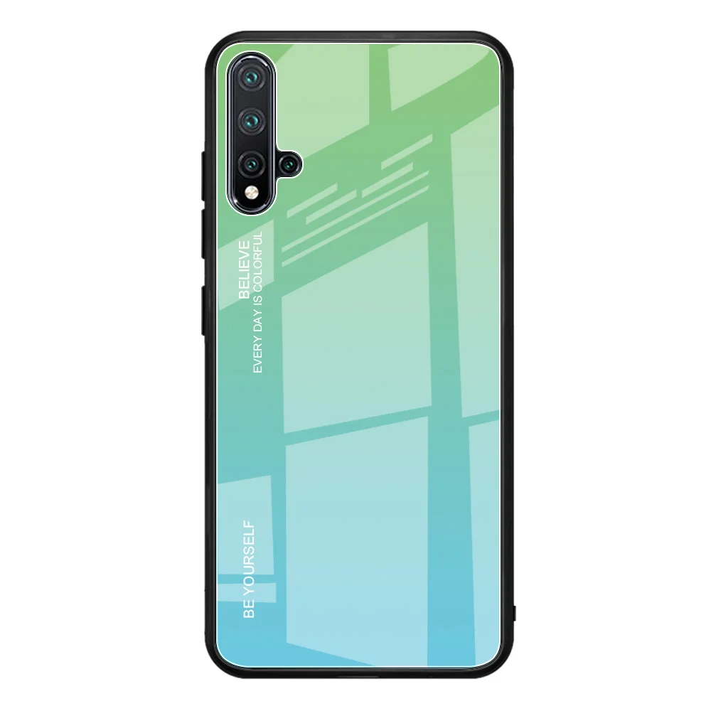 6 Чехол из закаленного стекла с градиентом Aurora для huawei Nova 5T 5 5i Pro Honor 20 Pro P20 Lite Y9 Prime mate 30 20 Lite 8X Max - Цвет: 6