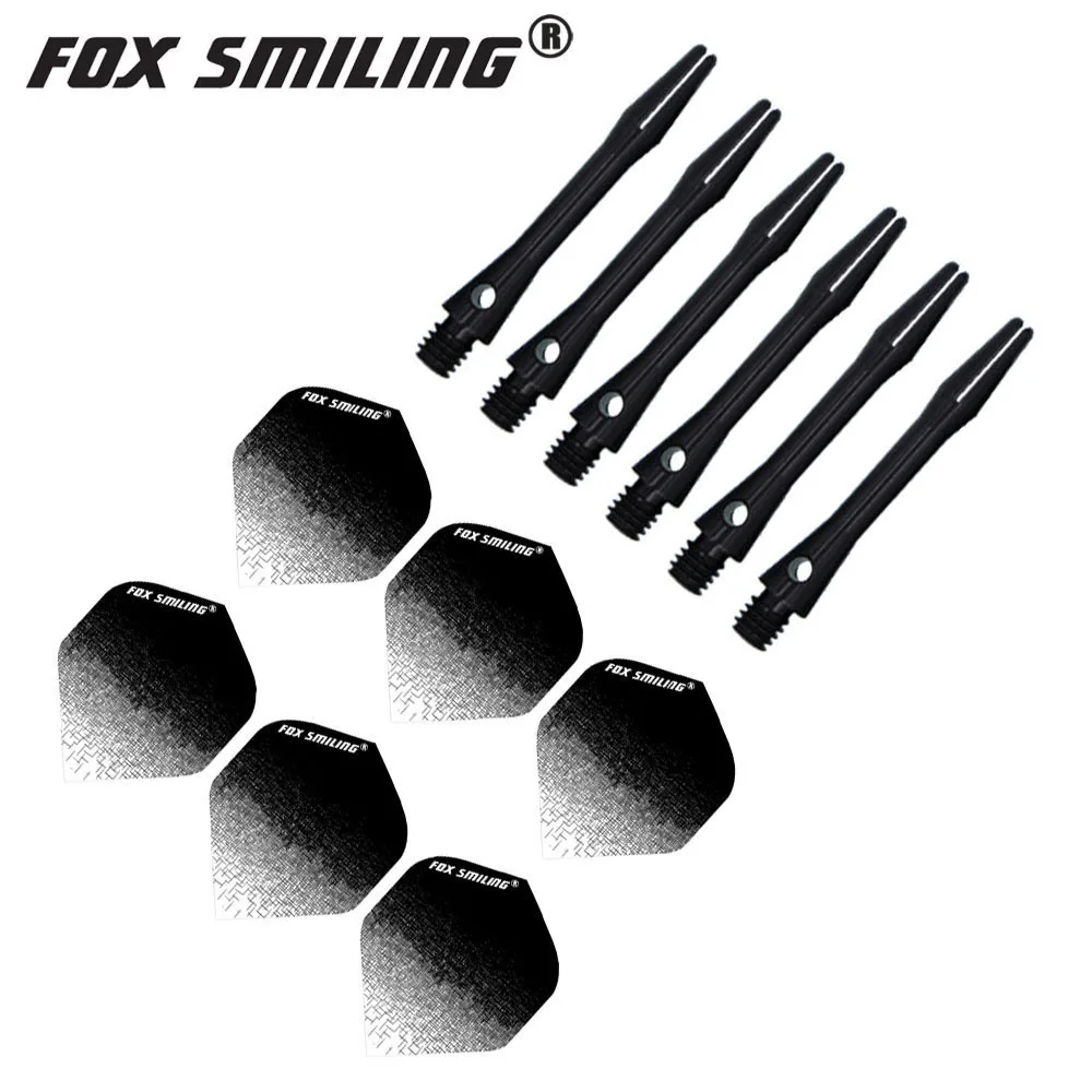 Fox Smiling 35/41 мм алюминиевый дротик валы и Дротика s Перелёты комплект Dardos перо Листья аксессуары для игры в дартс набор для Дротика настольные игры