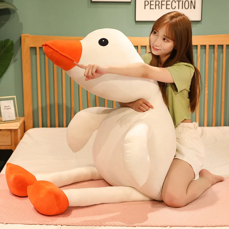 

Симпатичная плюшевая подушка большого размера 65/100 см, кавайная имитация плюшевой гусиной утки, плюшевые куклы, мягкая подушка для сна для в...