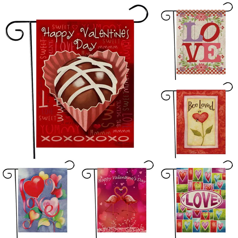 Реверсивный День Святого Валентина сад двор флаг фестиваль Вечеринка Любовь