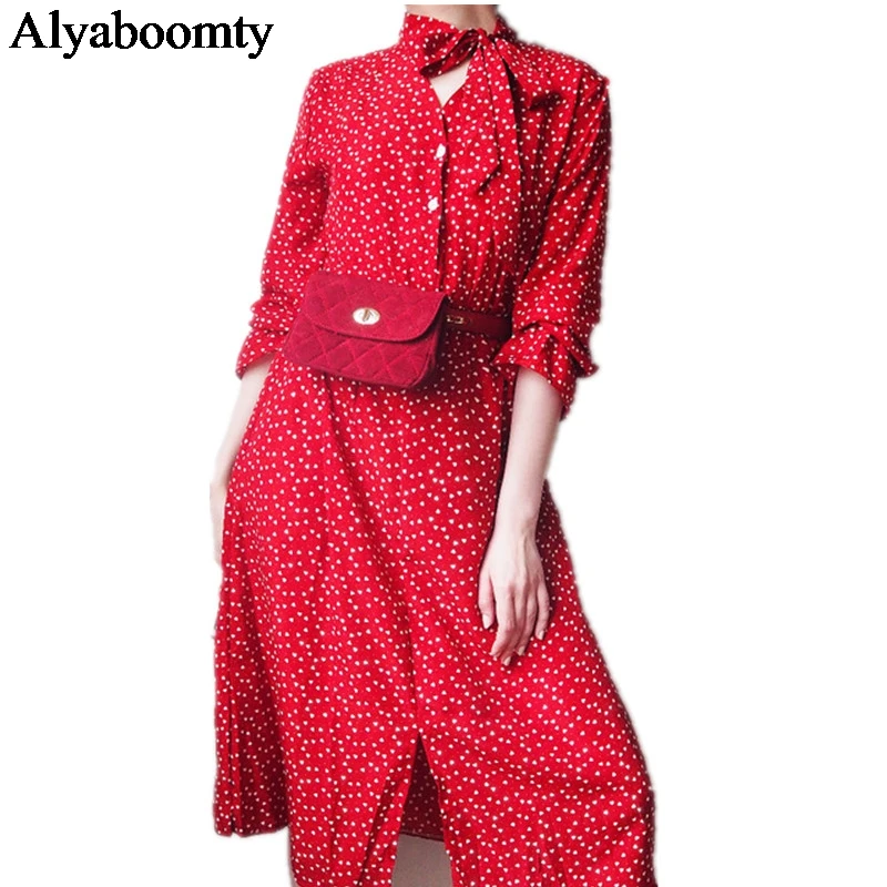 12 цветов осень весна корейский стиль женское платье воротник с бантом цветочный