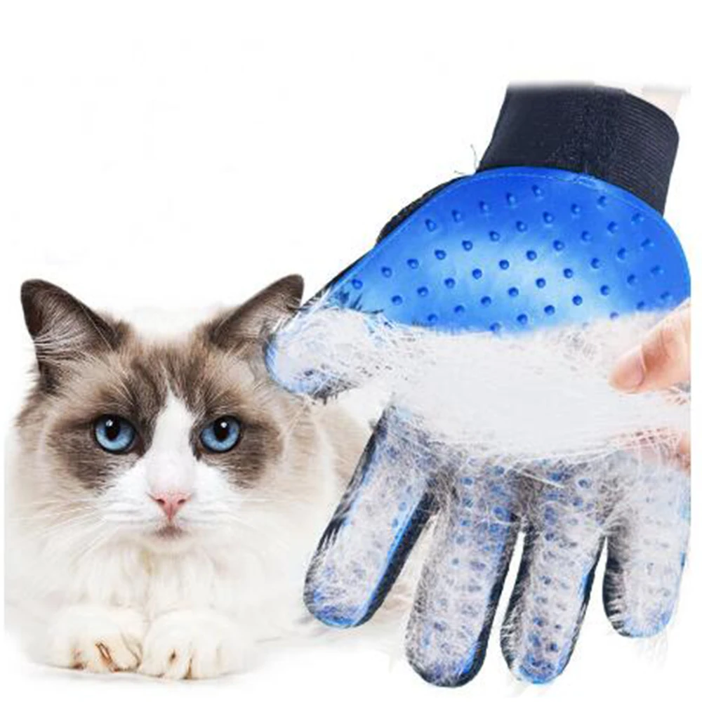 Силиконовая щетка для ухода за шерстью питомца перчатка для удаления волос кошачья Ванна чистящие принадлежности кошачий гребни для ухода за шерстью животных перчатка для кошки с длинным и коротким мехом