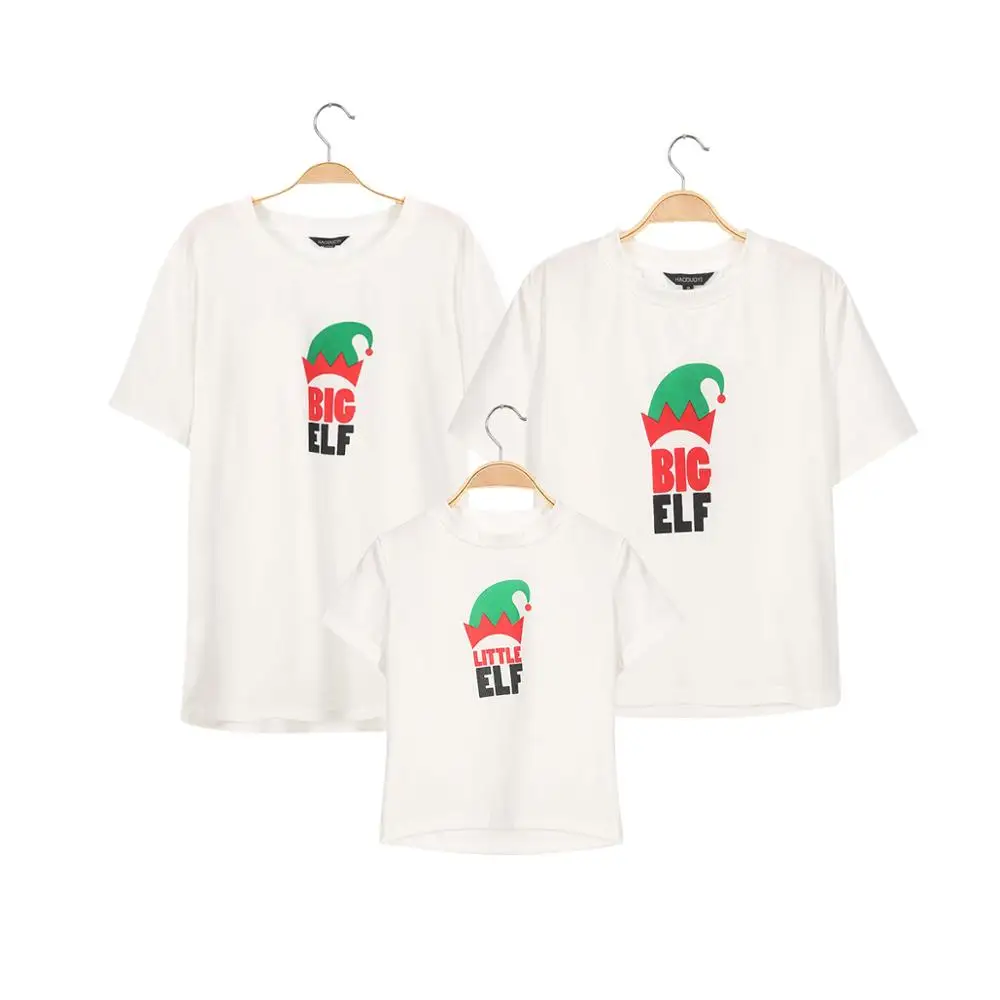 PatPat/Летняя Повседневная белая футболка с короткими рукавами и надписью Happy Christmas