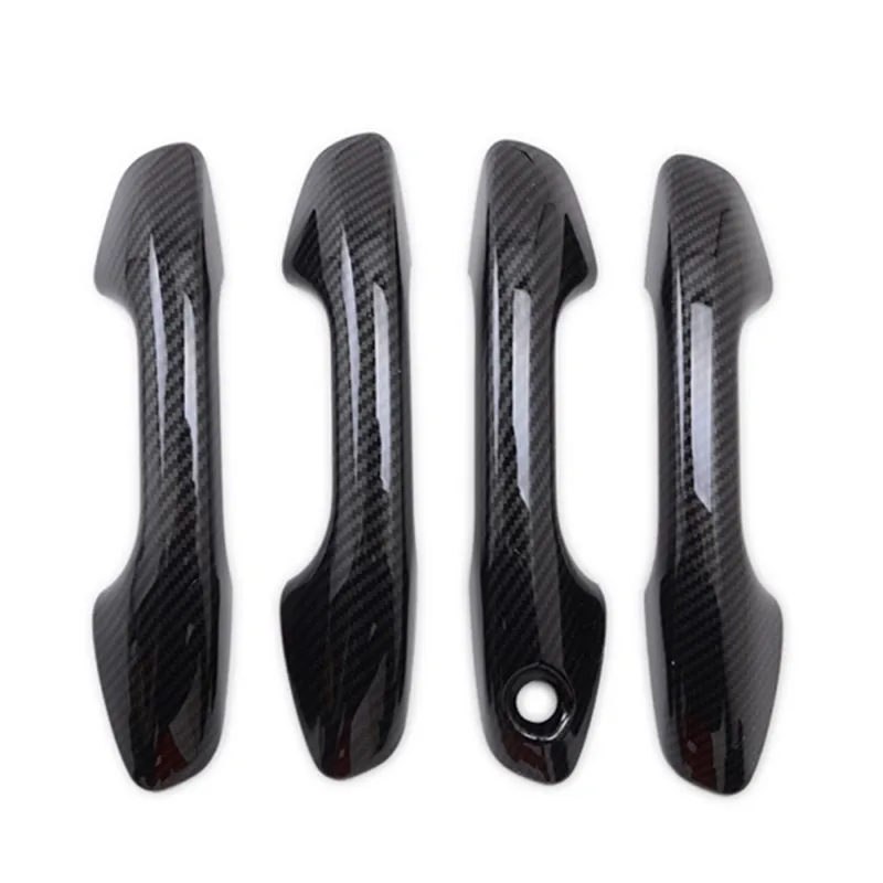 

ABS Chrome Carbon Fiber Door Handle Cover Trims Car Decoration Car Stickers Overlay For Kia Rio 4 X-line 2017 2018 2019 2020