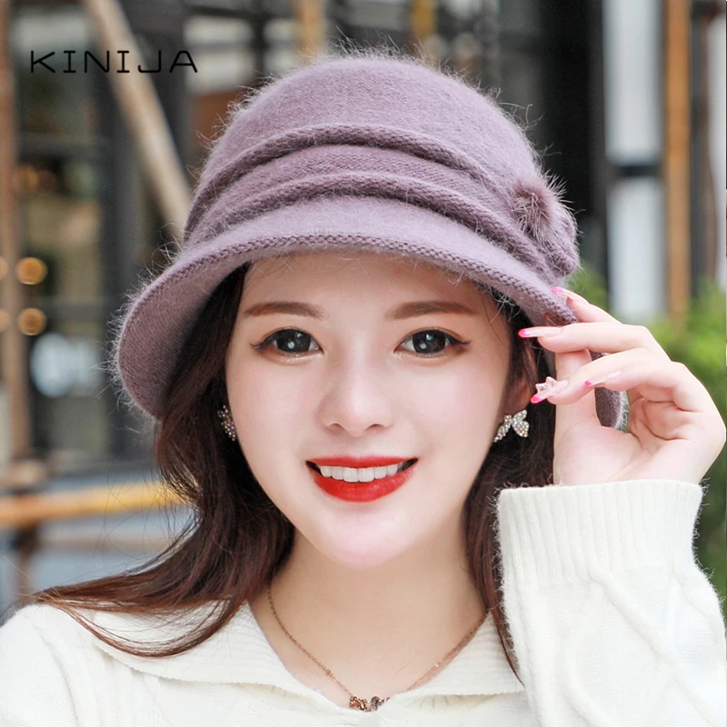 Высококачественная женская зимняя теплая универсальная вязаная шапка из