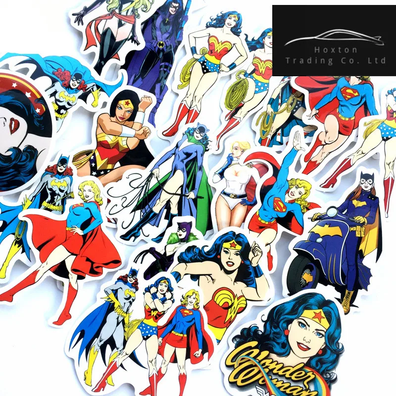 20 шт./лот DC MARVEL чудо-наклейки с женщиной для костюма чехол автомобиля аксессуары
