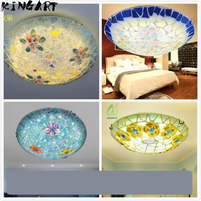 Светодиодный потолочный светильник Tiffany современный Круглый светодиодный для