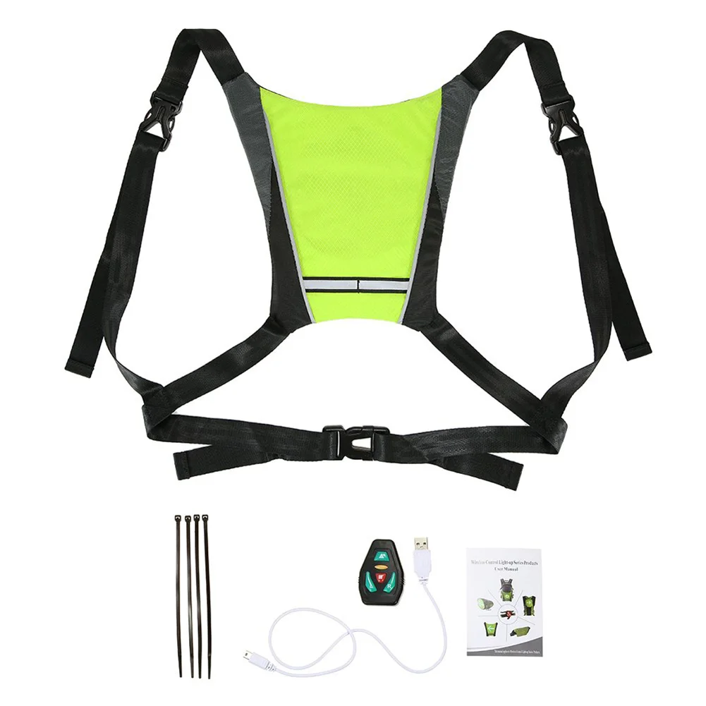 

Cycling Bicycle LED Wireless Safety Turn Signal Light Vest for Riding Night Guiding SER88