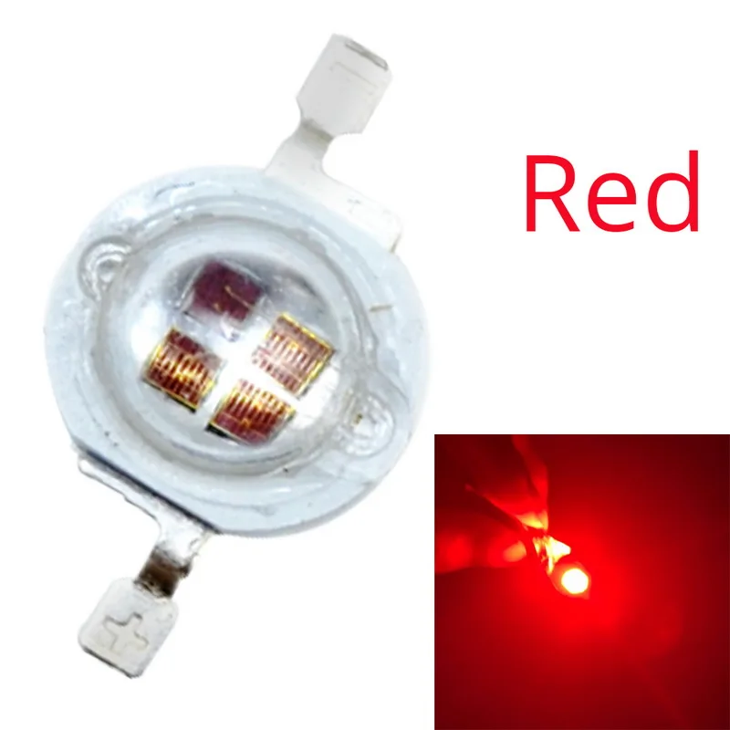 Красный 10X5 Вт высокомощный светодиодный светильник-диоды светодиодный s чип SMD светильник из бисера излучатель белый зеленый красный синий желтый лампочка Диоды лампа диод - Испускаемый цвет: Красный