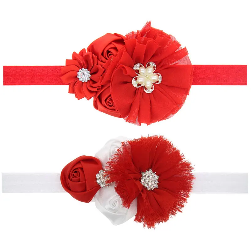 Новогодние аксессуары для волос маленьких девочек детская шифоновая повязка на