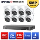 Система видеонаблюдения ANNKE Super HD, 5 МП, 16 каналов, H.265 + 8 МП