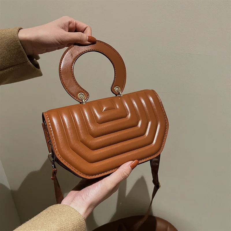 

Indentation Small Bag Women's New Solid Color Fashion Single Shoulder Bag Fashion Leisure Personality Portable Messenger
