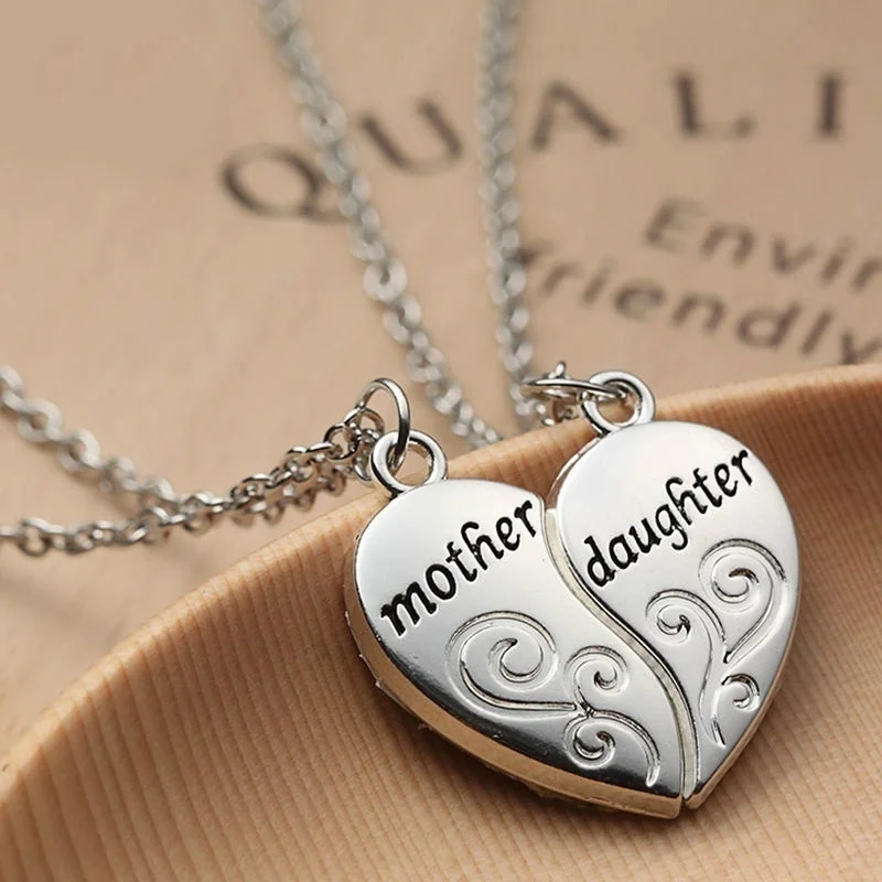 

2021 New Mother Daughter Necklace Jewelry Zinc Alloy Best Friends Choker Necklace For Women Jewelry Festival Wholesale