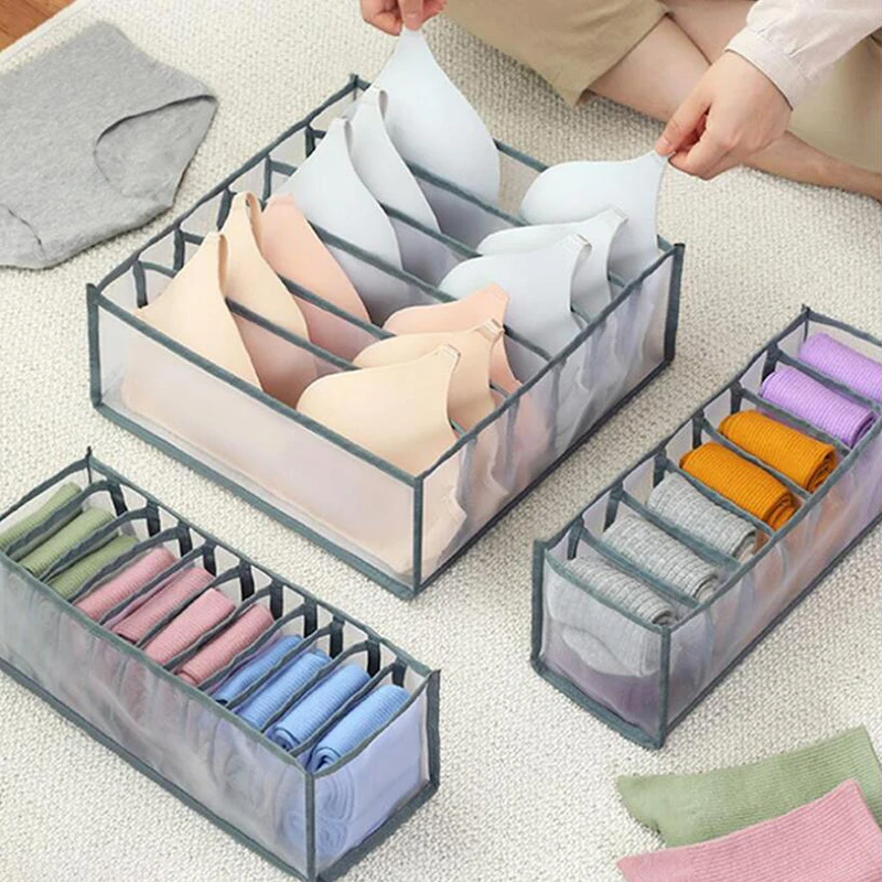 

Underwear Bra Socks Panty Storage Boxes Cabinet Organizers Wardrobe Closet Home Organization Drawer Divider Dormitory Save Space