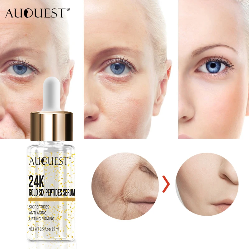 AuQuest 24K Gold уход за кожей лица Сыворотки по уходу против морщин увлажняющий