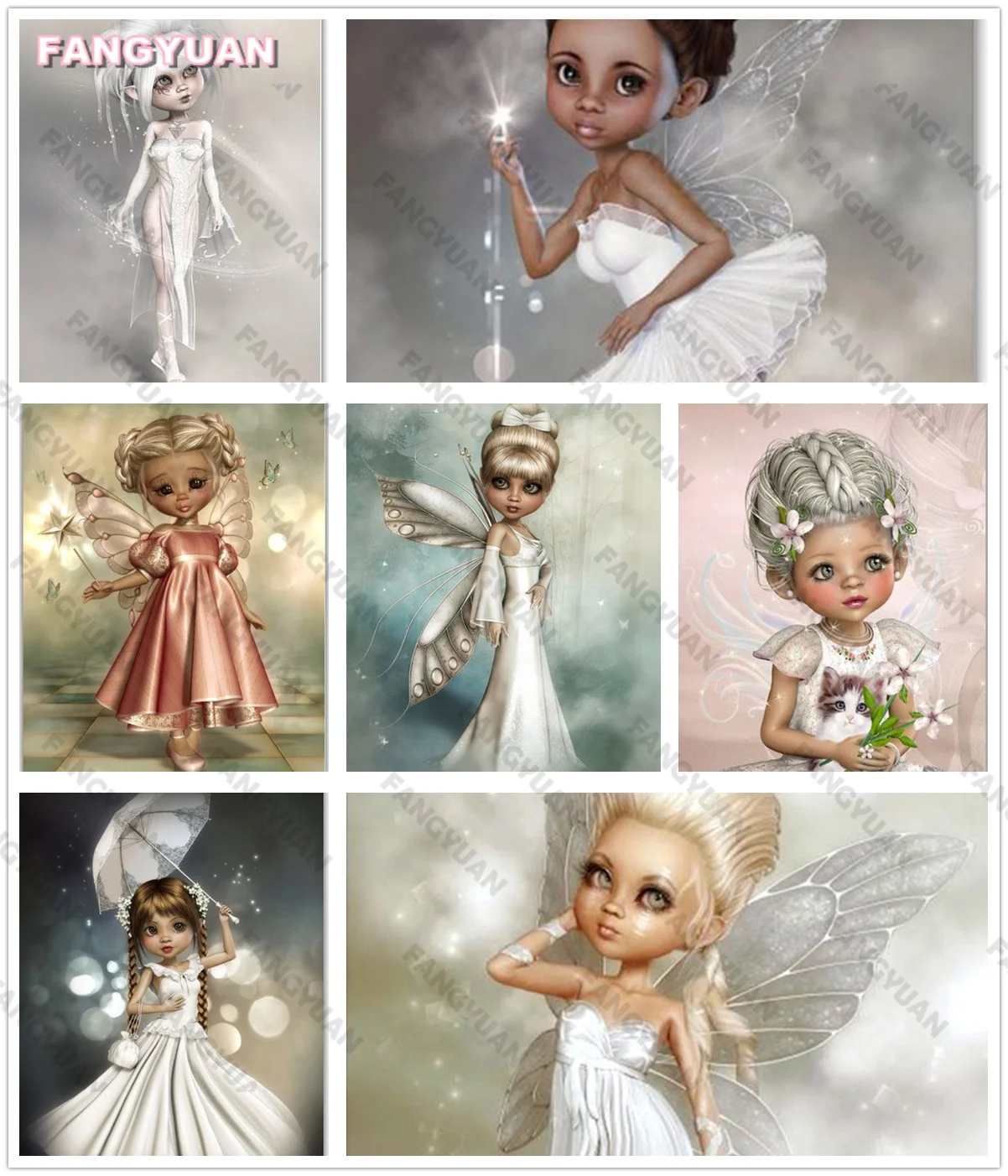 

Cute Fairy 5D Diy Diamond Accessories Painting Rag Baby Full Drill Diamond Embroidery Mosaic Cross Stitch Kit Picture Home Decor