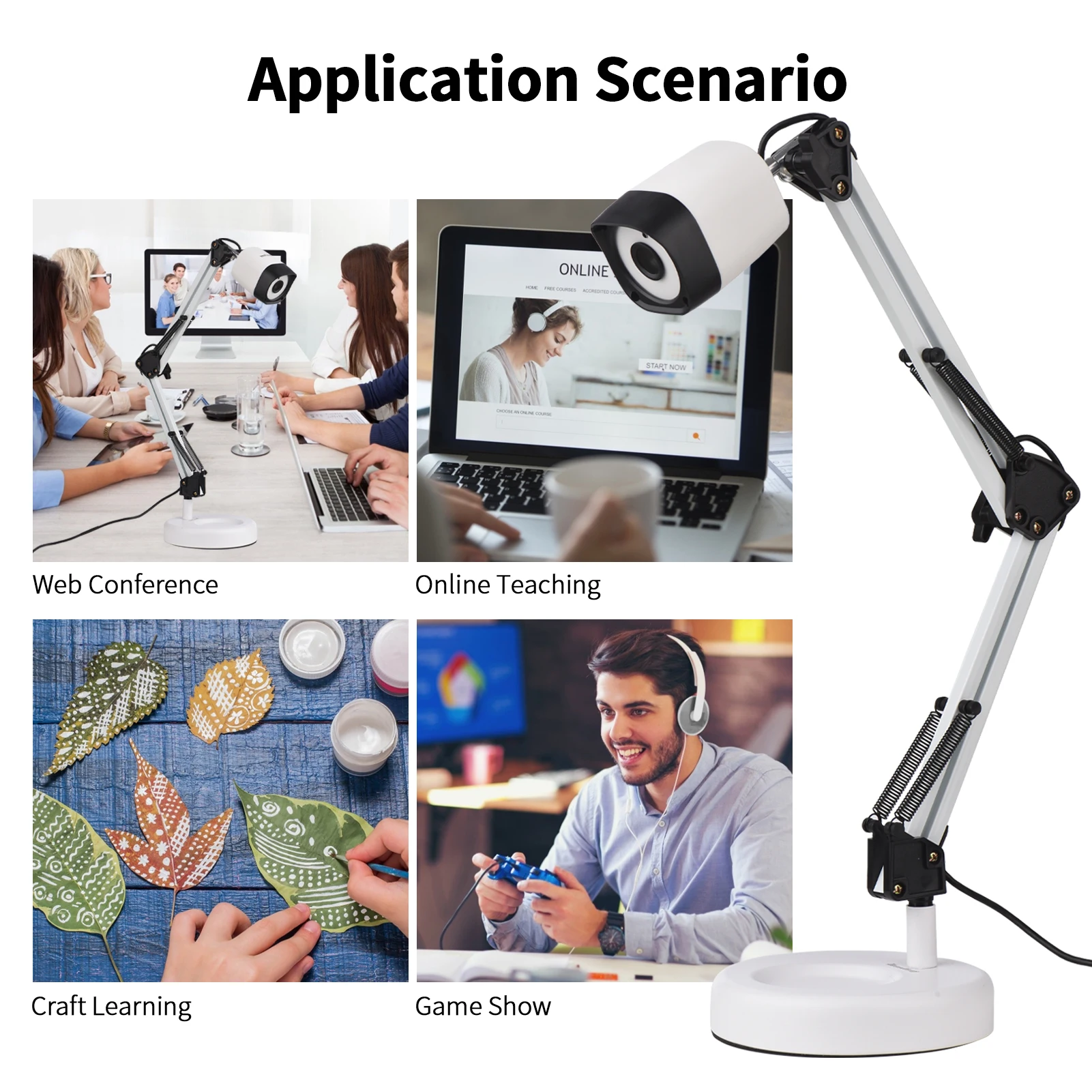 2 in 1 Document Scanner Camera & Webcam with Auto-Focus and LED Supplemental Light 8 Mega-pixel HD High-Definition A3 Scan |