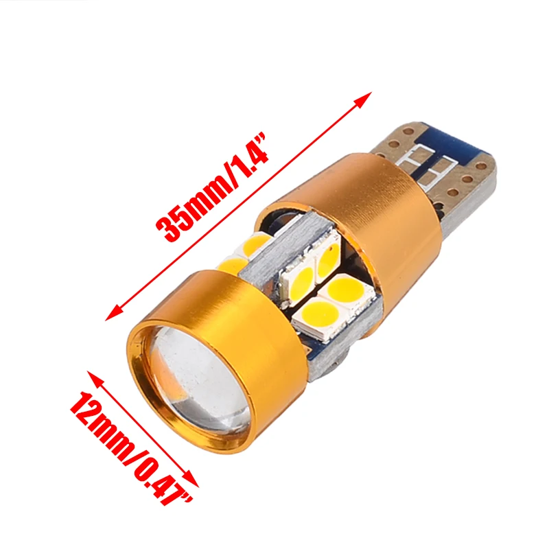 Автомобильный светильник источника Светы 2 шт./компл. T10 168 194 2825 W5W 19LED Янтарный