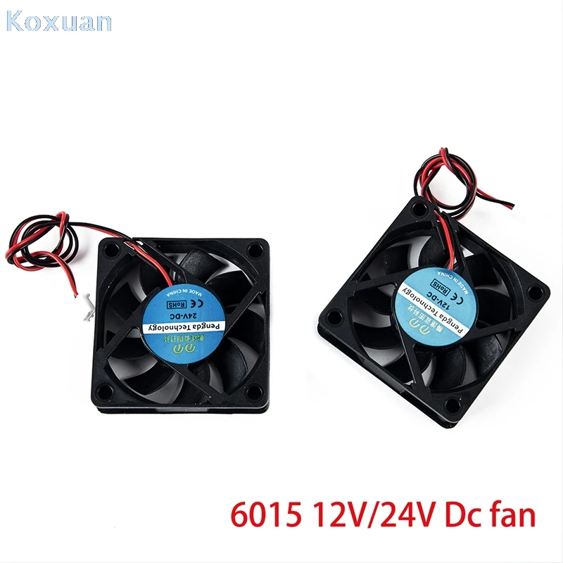 

6015 Cooling Heatsink Fan 12V 24V 3D Printers Parts Cooler Radiator Quiet
