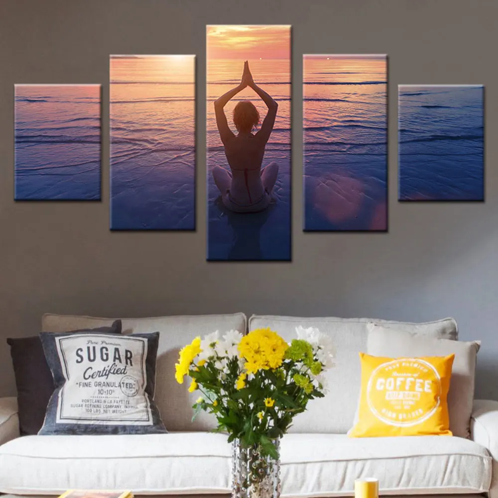 

Artsailing Home Decoration Hd Prints Painting Sports Yoga Picture Wall Art Modular Canvas Poster Modern Frame Bedside Background