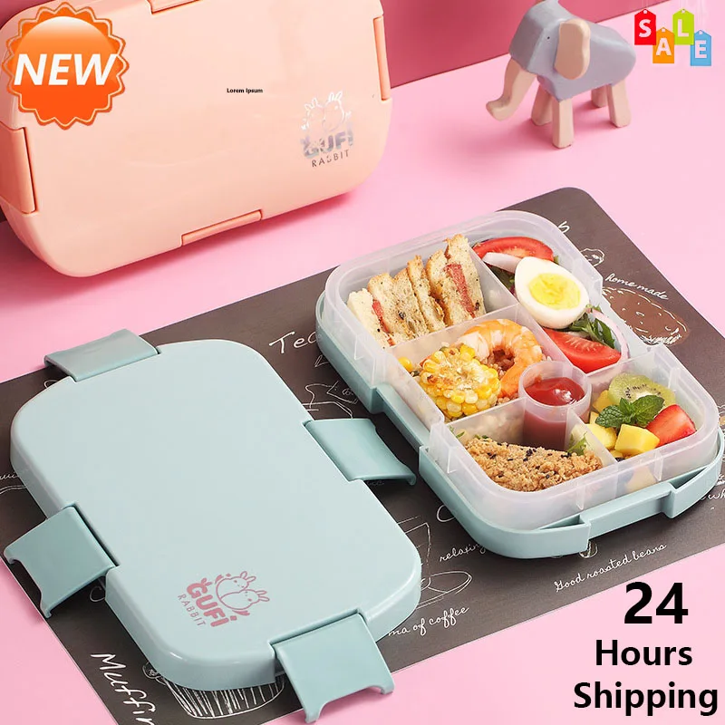 

Коробка бэнто для микроволновой печи, портативный пищевой контейнер, контейнер с несколькими отделениями для хранения продуктов, герметич...