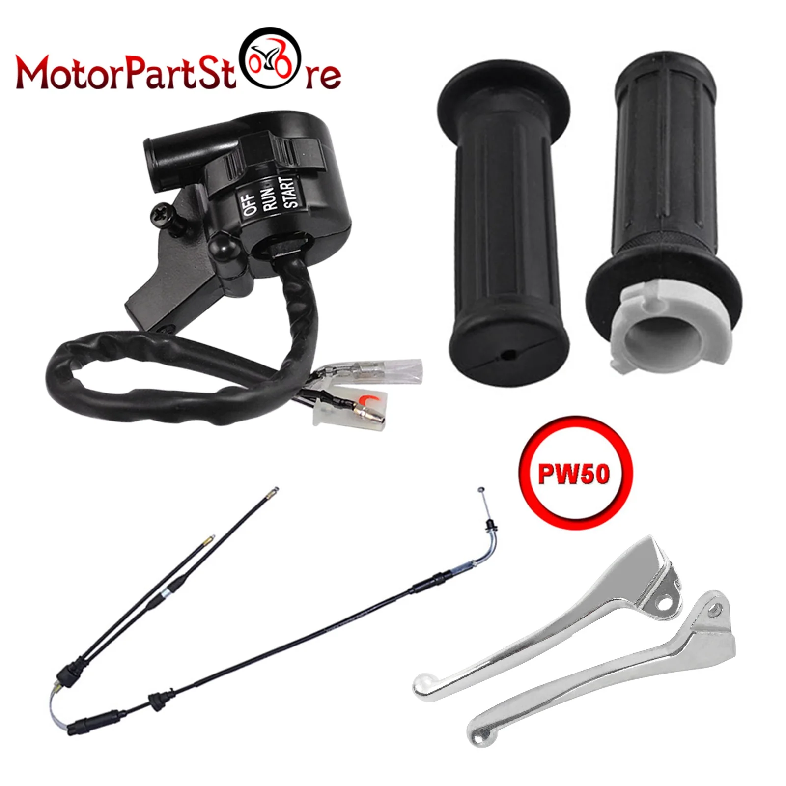 Корпус троса дроссельной заслонки ручные захваты тормозной рычаг для Yamaha PW50 PY50 PW