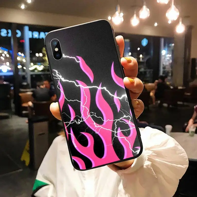 

Personality Artistic Flame Phone Case for iPhone 11 12 pro XS MAX 8 7 6 6S Plus X 5S SE 2020 XR