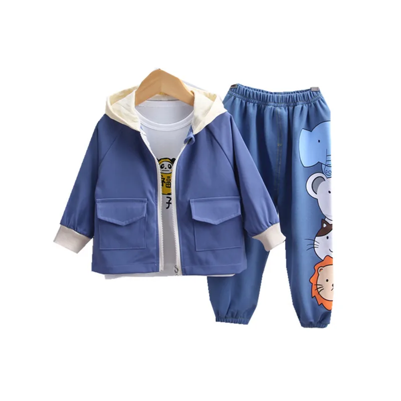 Хлопковая одежда для маленьких мальчиков и девочек Детские весенне Осенние