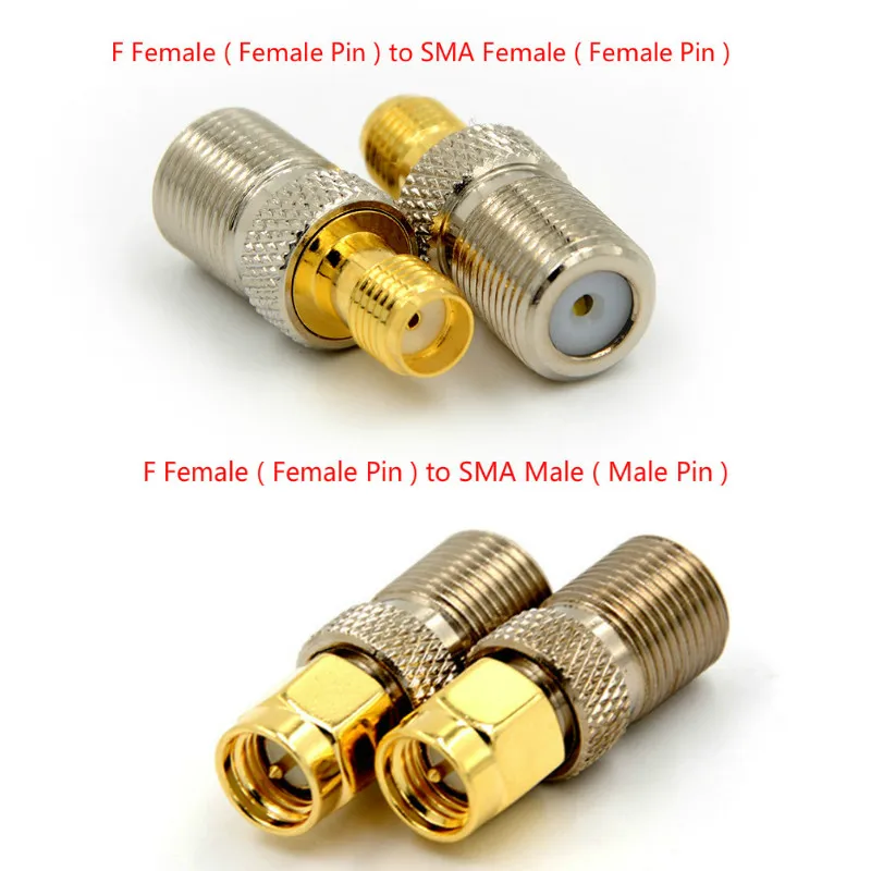 

One Or 2pcs F Type Female Jack To SMA Male Or To SMA Female Plug Straight RF Coaxial Adapter F Connectors To SMA Convertors Tone