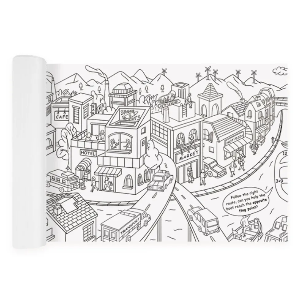 Детские игрушки для рисования 10 м большой цветной плакат детская мультяшная