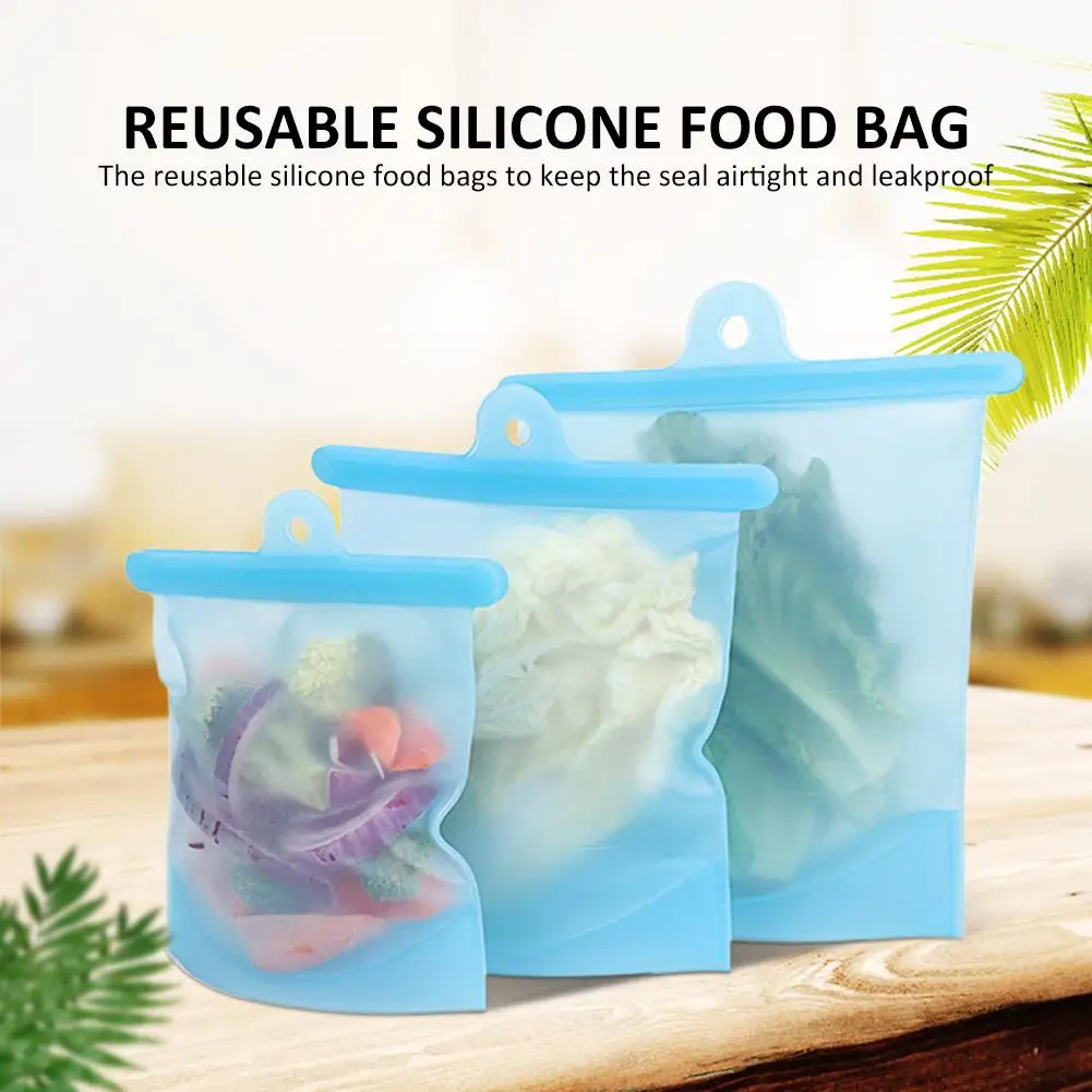 Силиконовый Пакет для хранения продуктов многоразовый пакет морозильной камеры