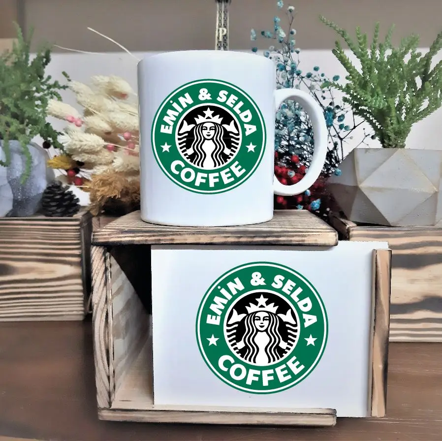 

Personalized Name Written Coffee Wood Boxed Mug