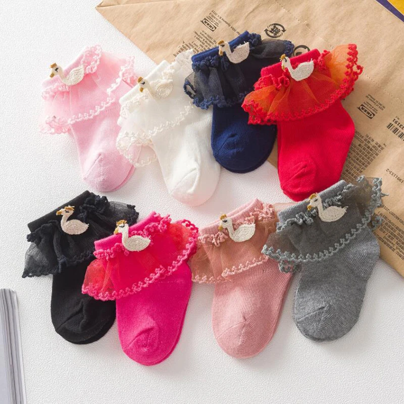 

8 Colors Newborn Baby Socks With Lace Cute Todderls Girls Ankle Socks Soft Children Cotton Socks High Quality Kids Frilly Sock