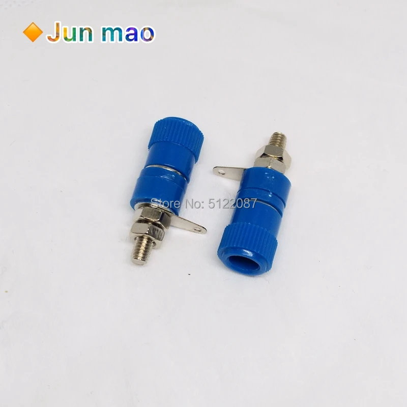 10PCS Terminal Blocks JS-910B JS-919 4mm Amplifier Connector Binding Post Banana Plug Jack Mount 5 Color Each 2Pcs Red | Обустройство