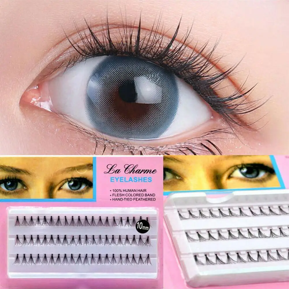 

60 Cluster 10D Eyelash Extensions Semi-permanent Faux Mink Eyelashes Eyelash Makeup Individual Natural Long Curly Style Dropship