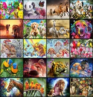 lady luck store 5d diy diamond painting full circle resin animal diamond embroidered mosaic picture rhinestone home decoration