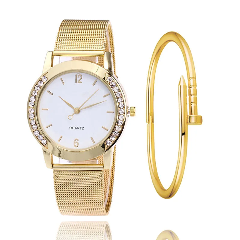 

Luxury Women's Watches Crystal Full Steel Gold Watch Reloj Mujer Clock Fashion Watch Ladies Watches Relogio feminino Dourado
